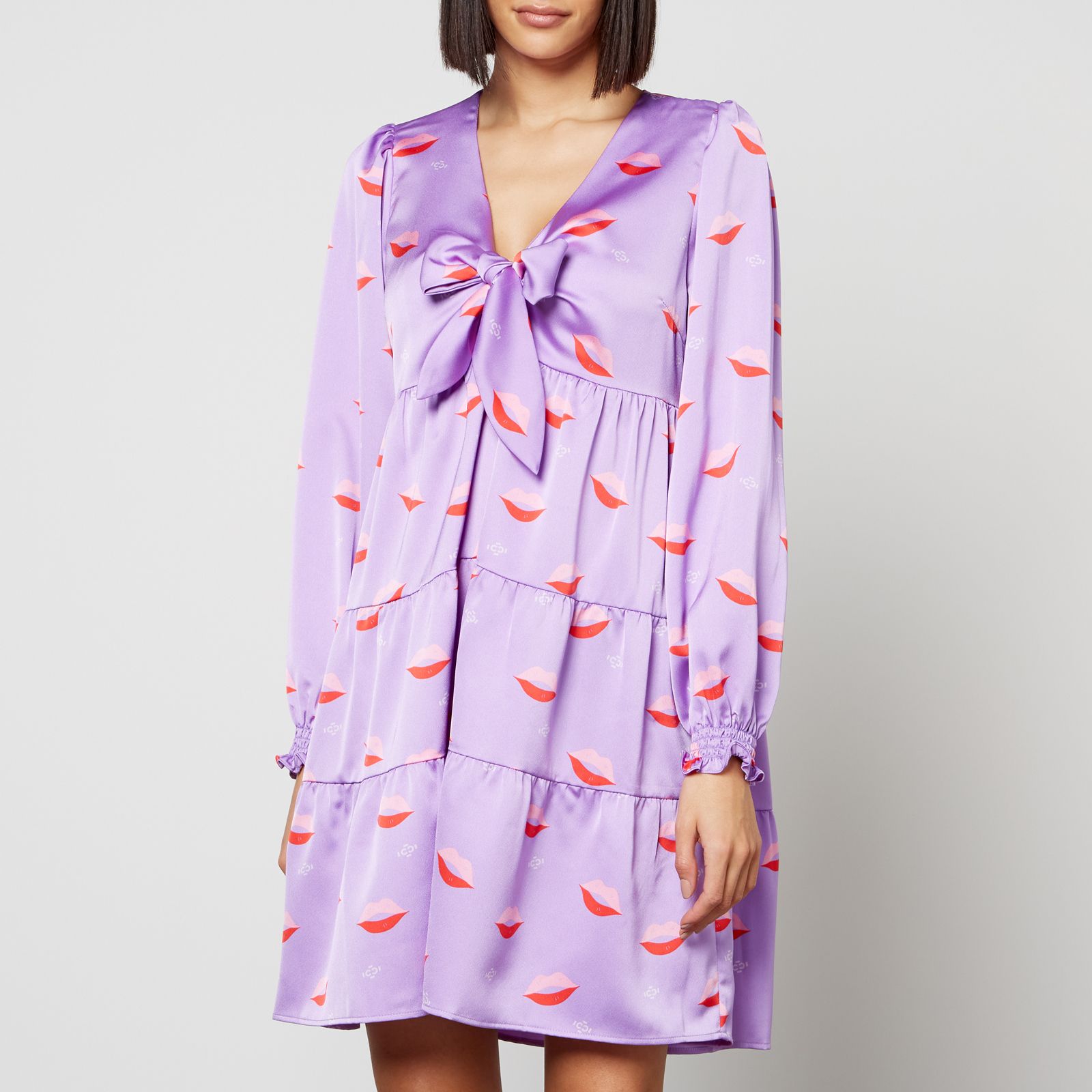 프린팅 새틴 드레스 CRAS Rachelcras Printed Satin Dress 13758207