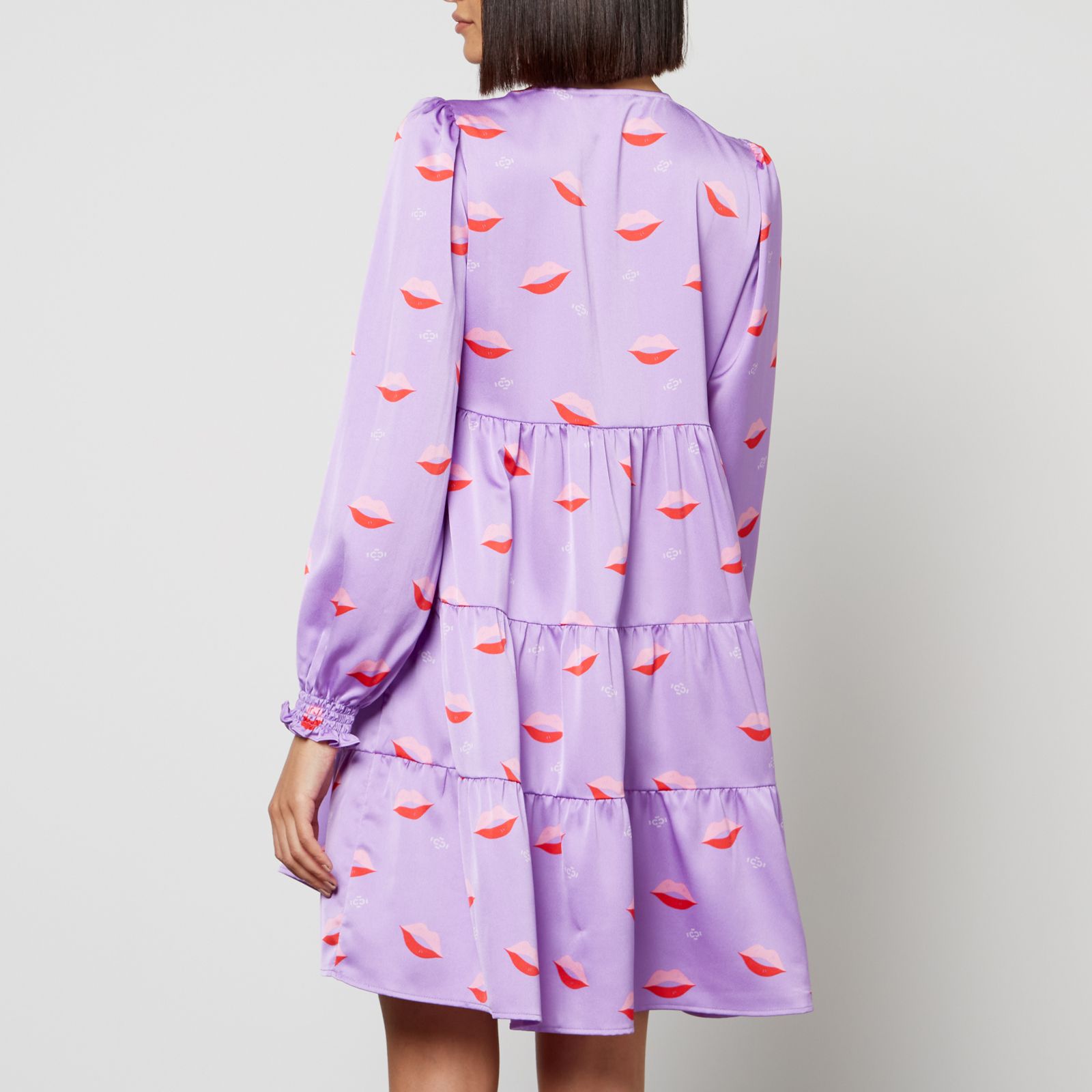프린팅 새틴 드레스 CRAS Rachelcras Printed Satin Dress 13758207