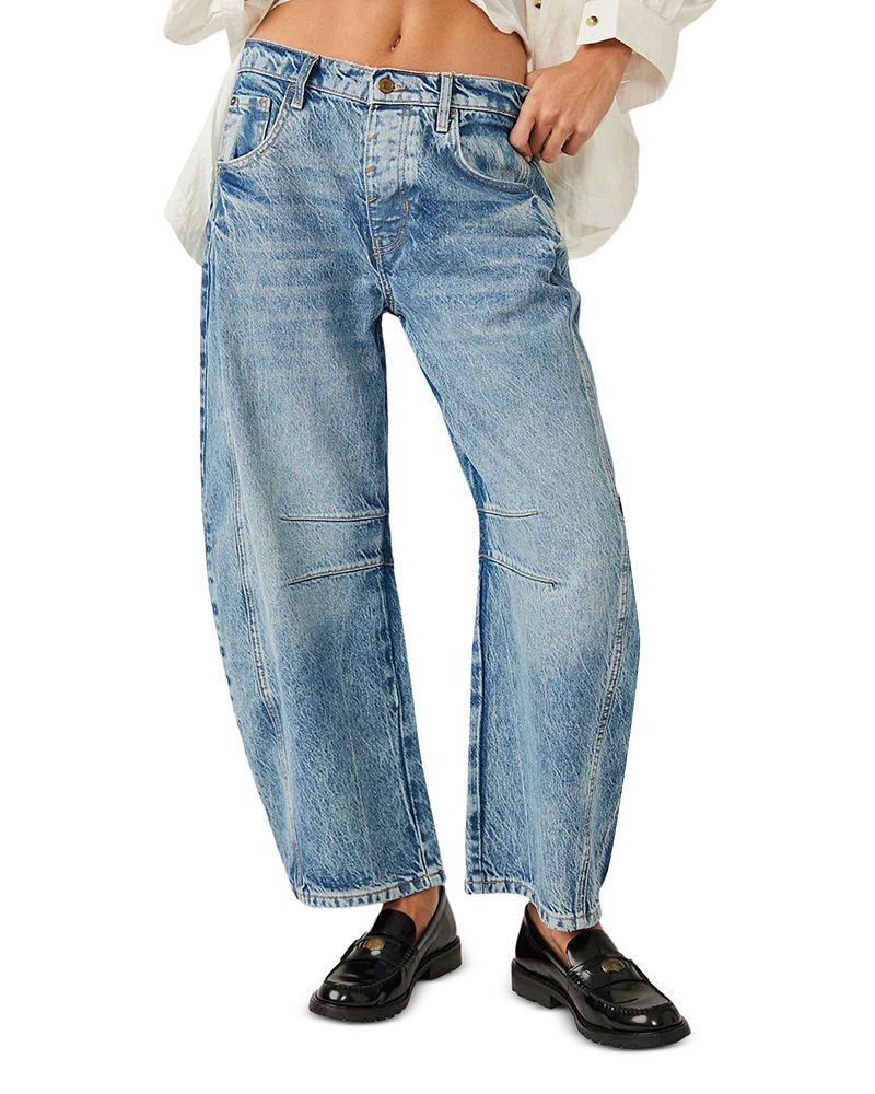 더 프리 미드 배럴 데님 울트라 라이트 We The Free Good Luck Mid Rise Barrel Jeans in Ultra Light Beam 5080250