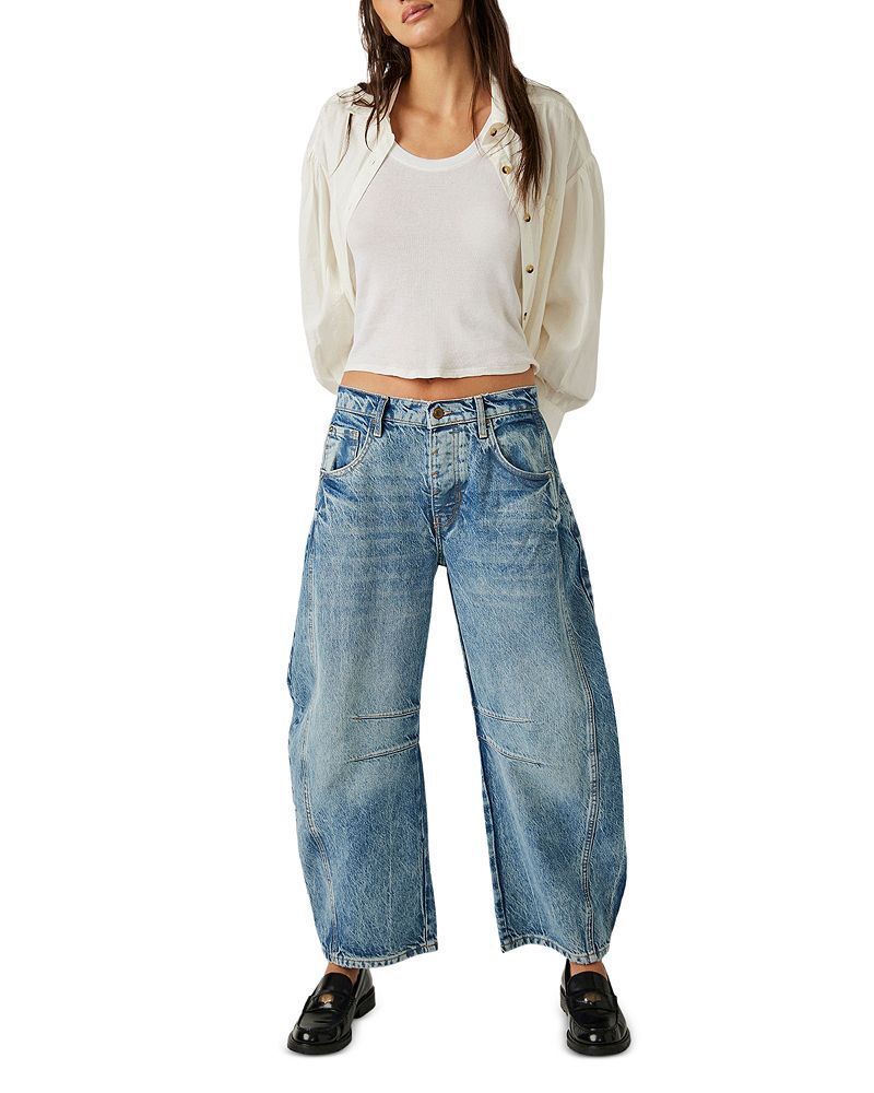 더 프리 미드 배럴 데님 울트라 라이트 We The Free Good Luck Mid Rise Barrel Jeans in Ultra Light Beam 5080250