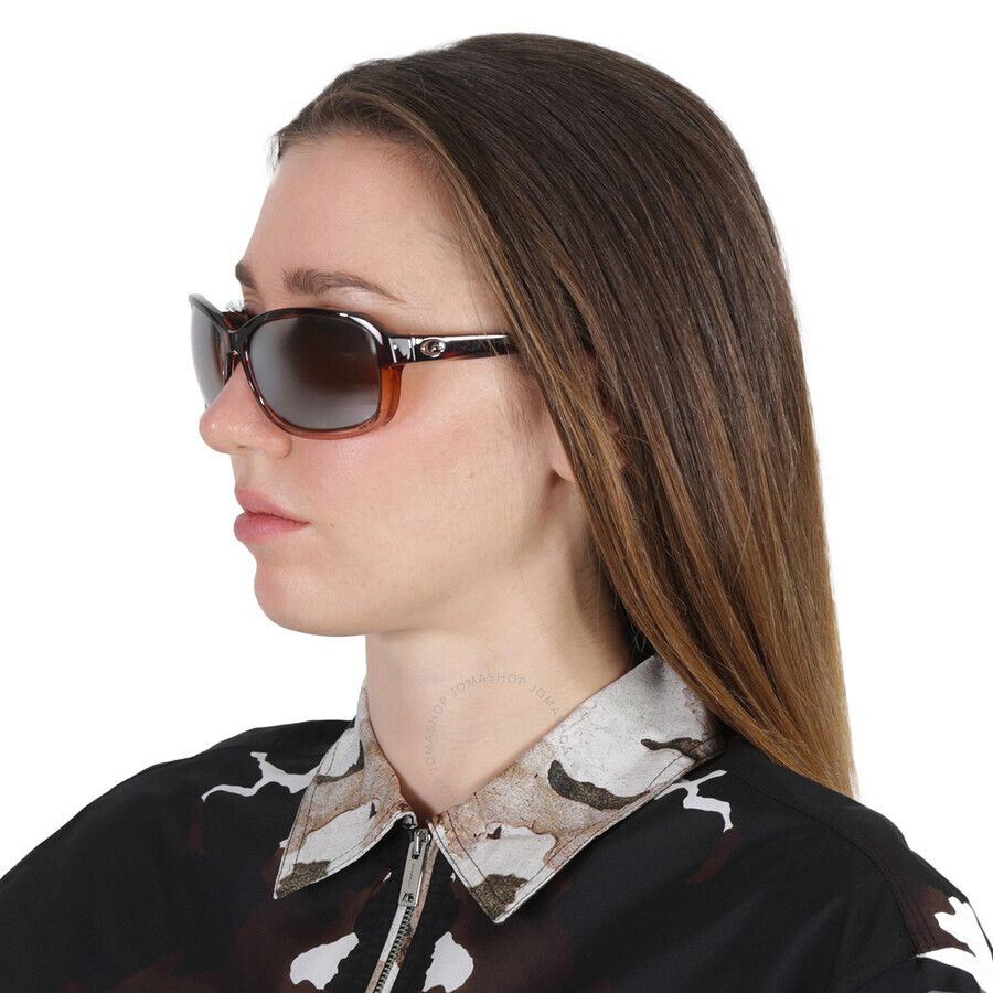 실버 편광 렌즈 여성 선글라스 SEADRIFT Copper SIlver Mirror Polarized Glass Rectangular Ladies Sunglasses 6S9114 911403 60 Z-NK28F