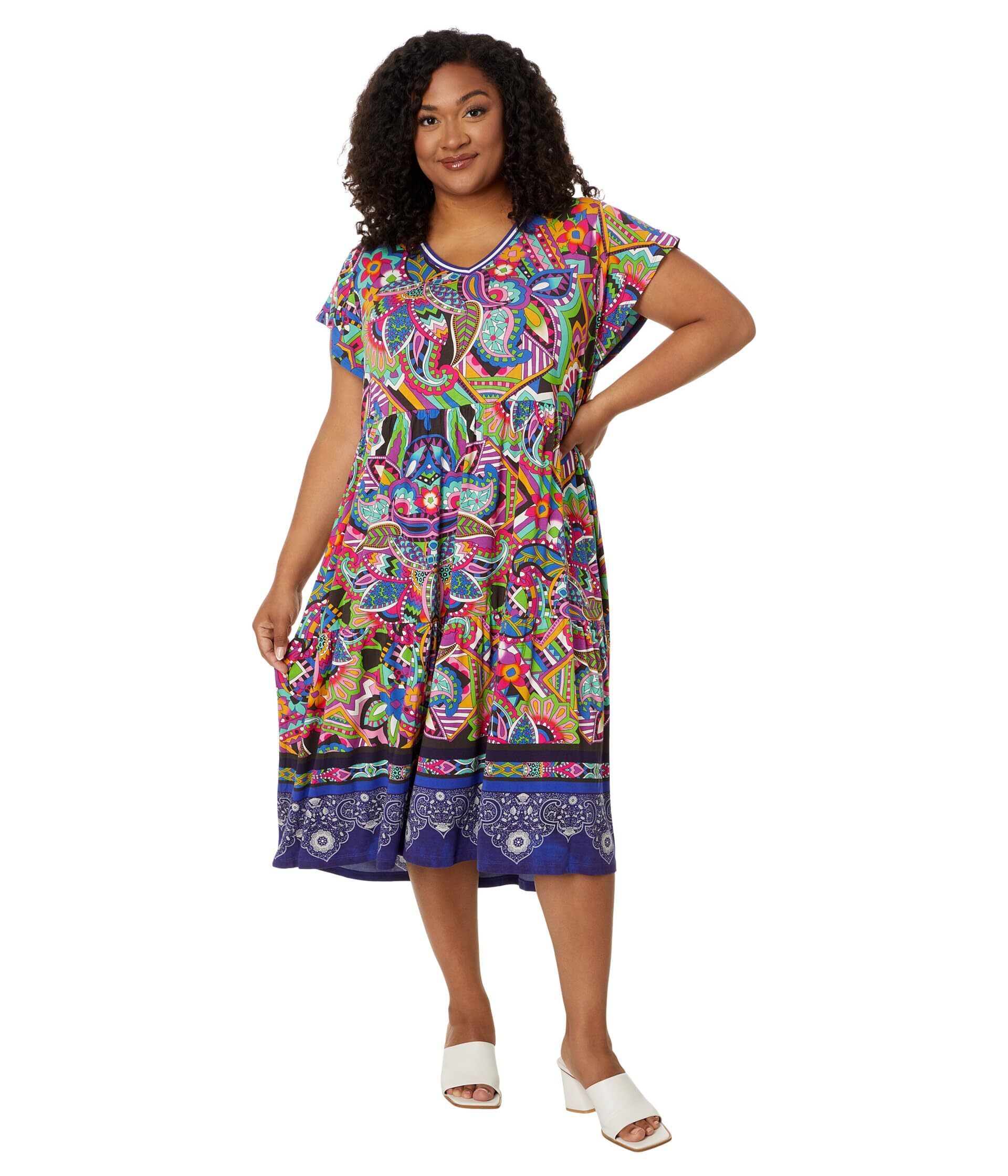더 The Janie Favorite Tiered Tea Length Dress-Demarne 9963207 767