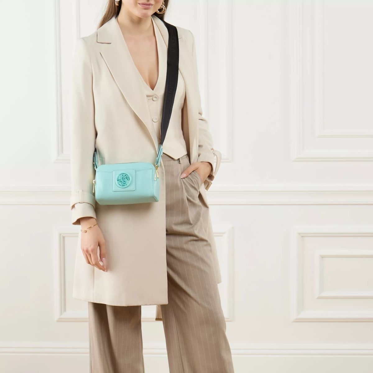 록사네 드 민트 카메라 가방 Lancel Roxane De Lancel Mint                        Camera Bag A0222146