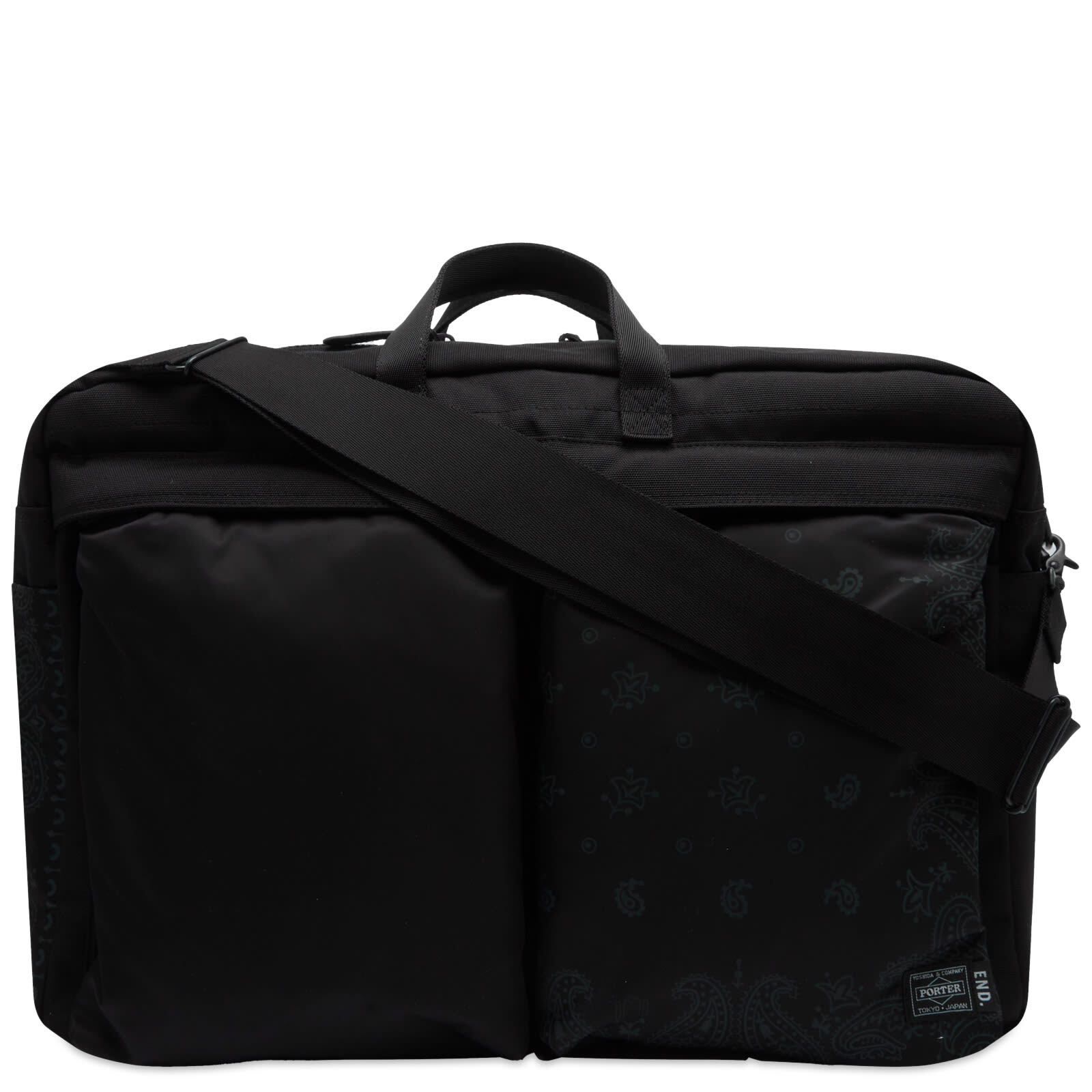 더플 가방 END. x Porter-Yoshida & Co 2-Way Duffle Bag END-PTR-DFL-BK Black