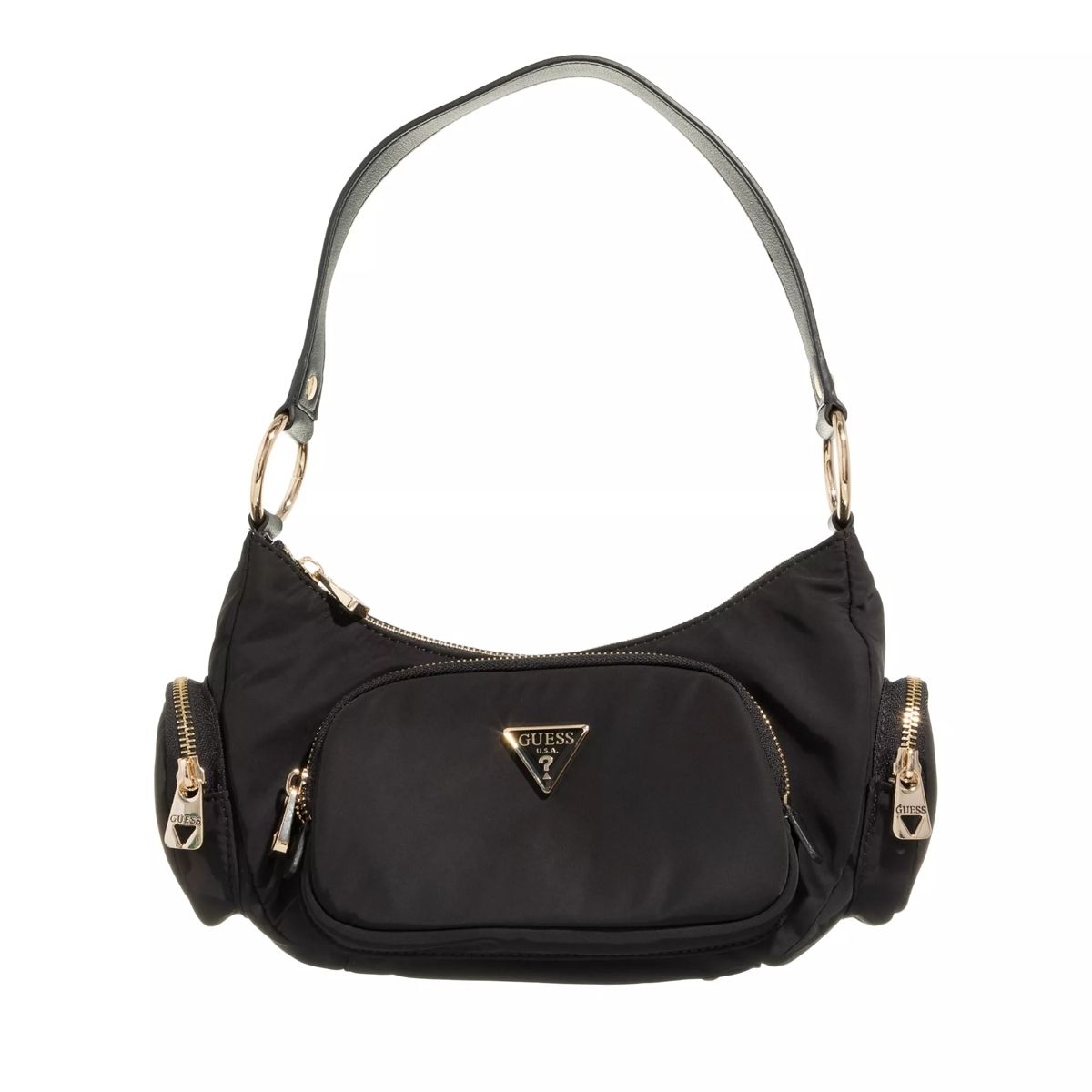 숄더 가방 블랙 숄더백 Guess Eco Gemma Shoulder Bag Black                        Schultertasche A0244242