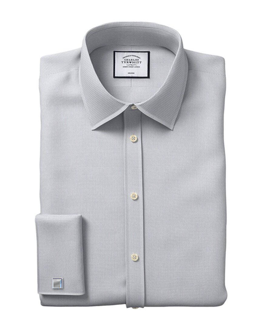 미니 헤링본 슬림 핏 셔츠 Charles Tyrwhitt Non-Iron Mini Herringbone Slim Fit Shirt 1212972533