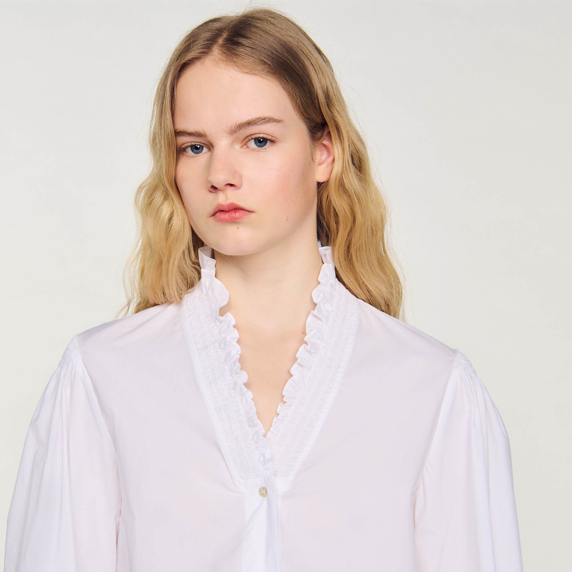 산드로(Sandro) | 오가닉 코튼 셔츠 Organic cotton shirt SFPCM0074910 | 트렌비