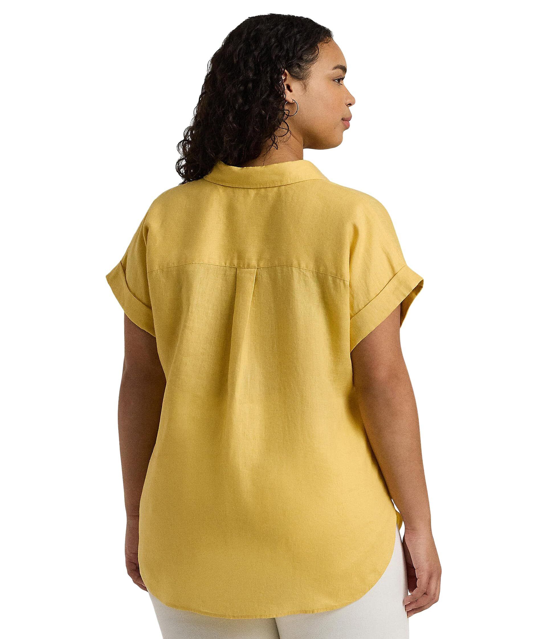 린넨 셔츠 Plus-Size Linen Dolman-Sleeve Shirt 9969743 219560