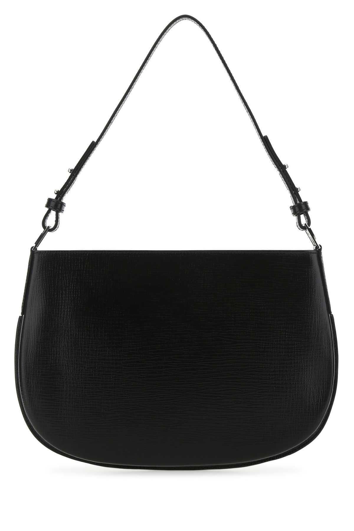 바이파 BF 로고 버클 레더 숄더백 22CRISSSBLELAR BLACK Black
