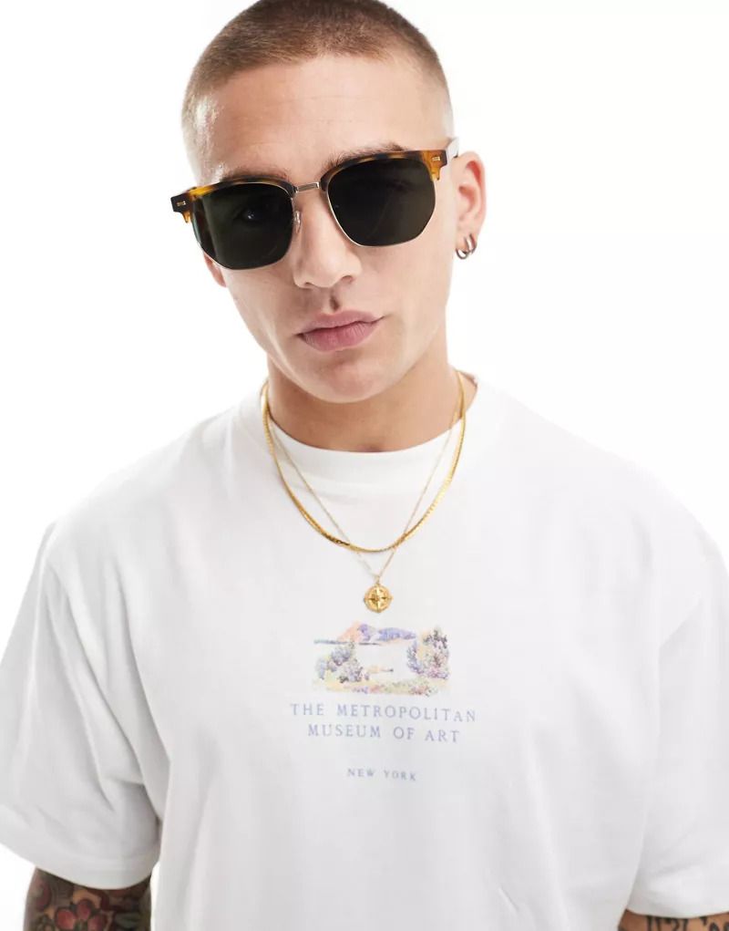 브라운 Eckige Sonnenbrille in Braun 206209555Demitasse