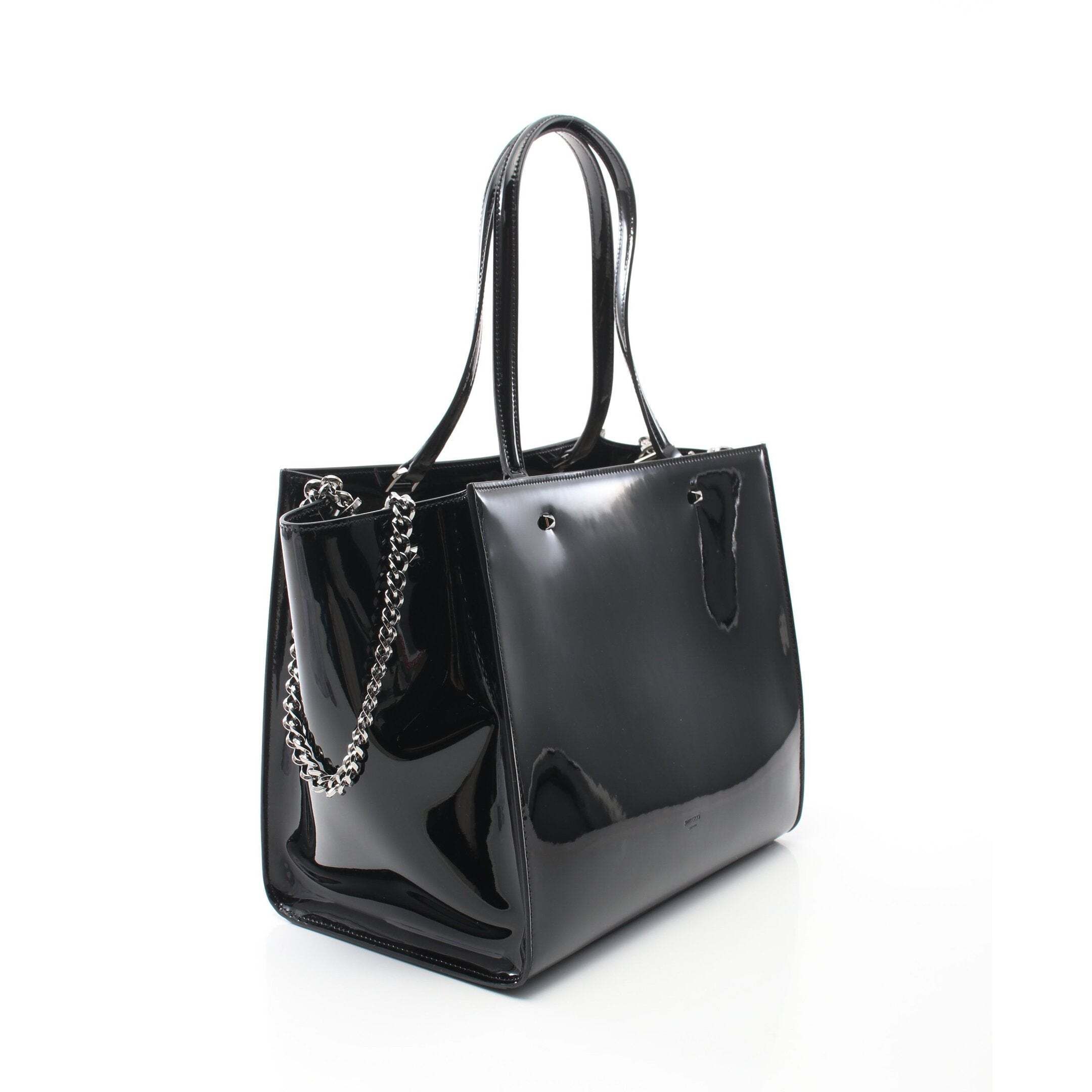 중고 여성,가방,토트백 탑핸들백 바렌 숄더백 에나멜레더 블랙 2way 지미추  VARENNE TOTE BAG BQI     2WAY  893218