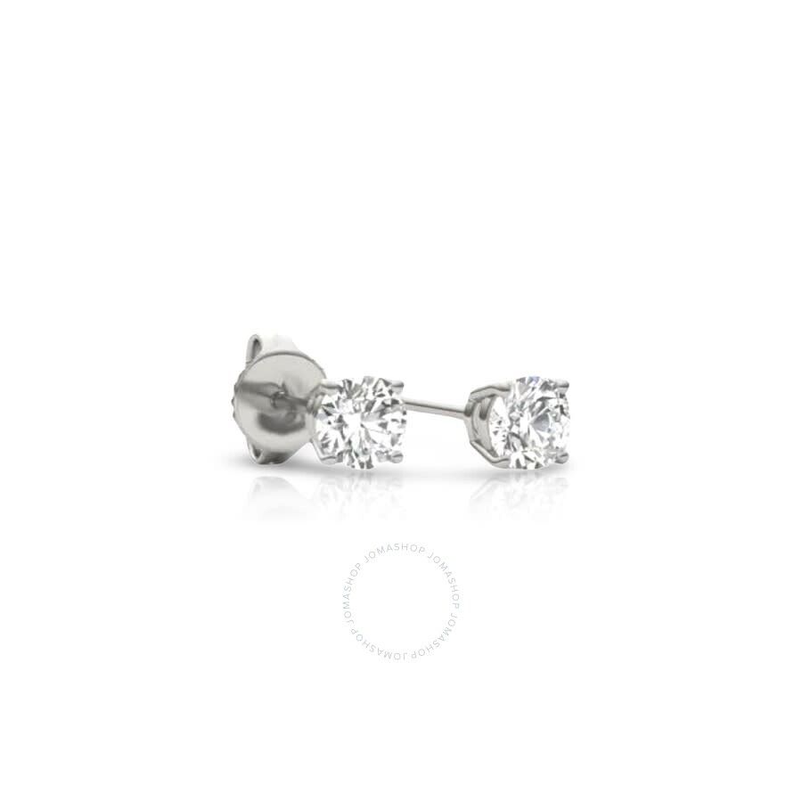 White gold round diamond stud earrings discount