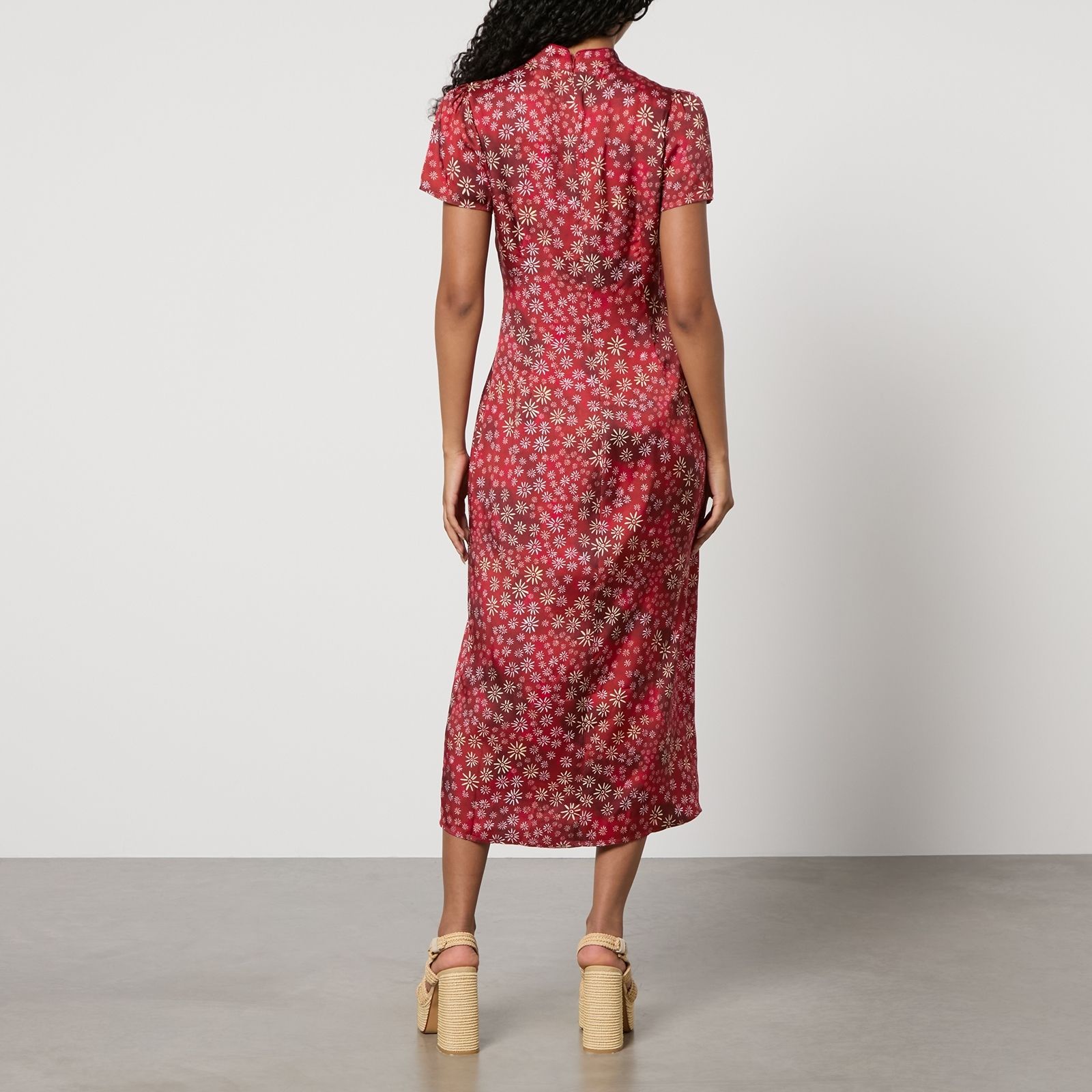프린팅 크레페 드 미디 드레스 Kitri Leia Printed Crepe de Chine Midi Dress 15366876