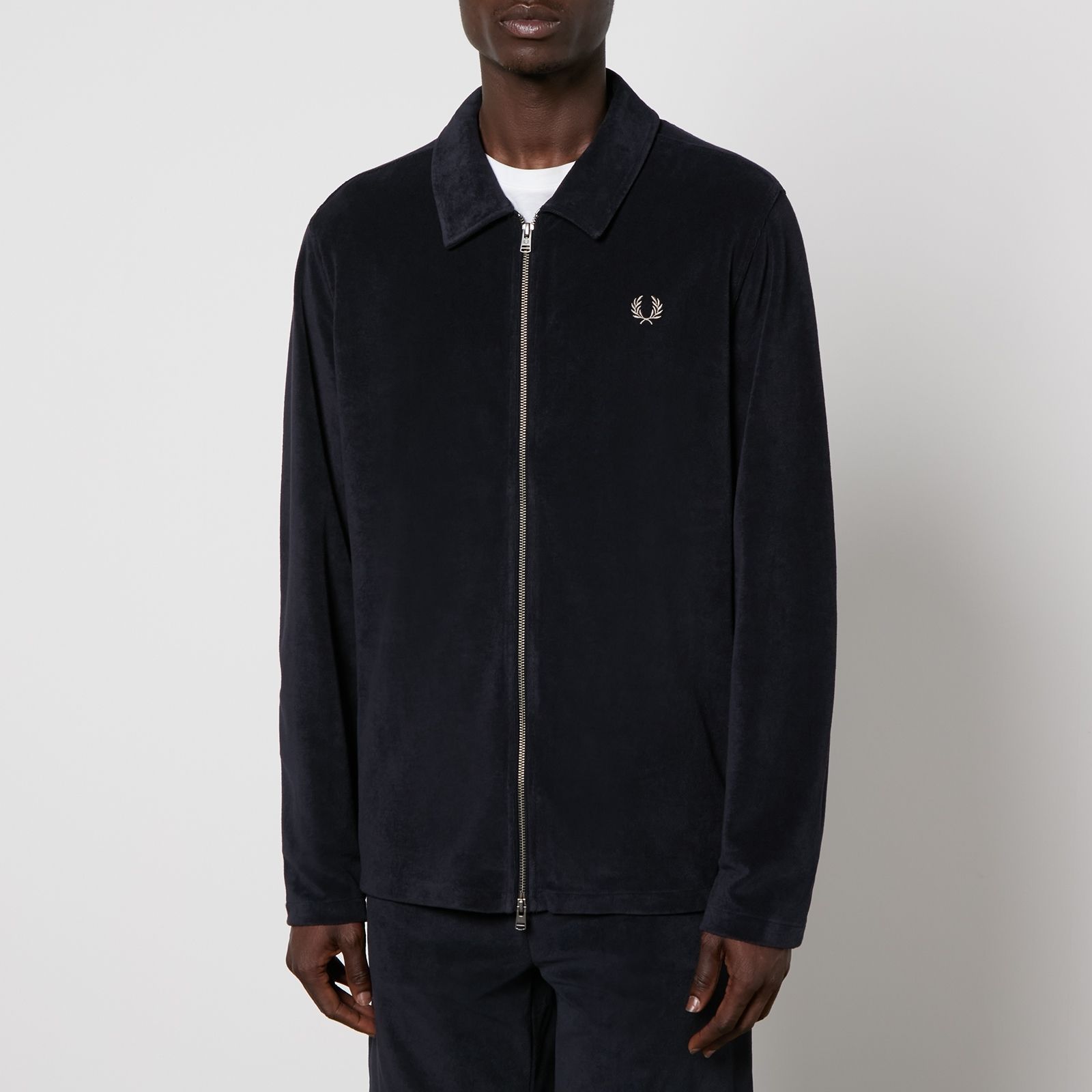 오버셔츠 Fred Perry Logo-Embroidered Cotton-Terry Overshirt 15309982