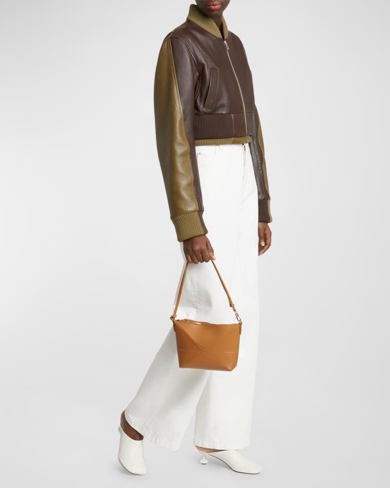 퍼즐 폴드 가죽 파우치 숄더 가방 Puzzle Fold Leather Pouch Shoulder Bag prod273260302WARM DESERT