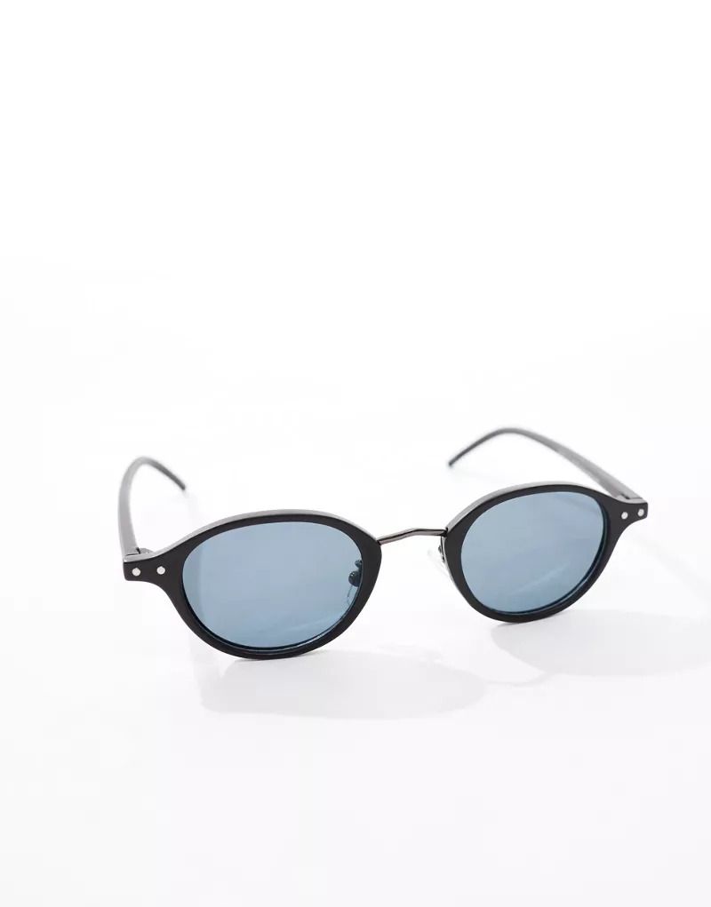 Runde Sonnenbrille in Mattschwarz 206568549SCHWARZ
