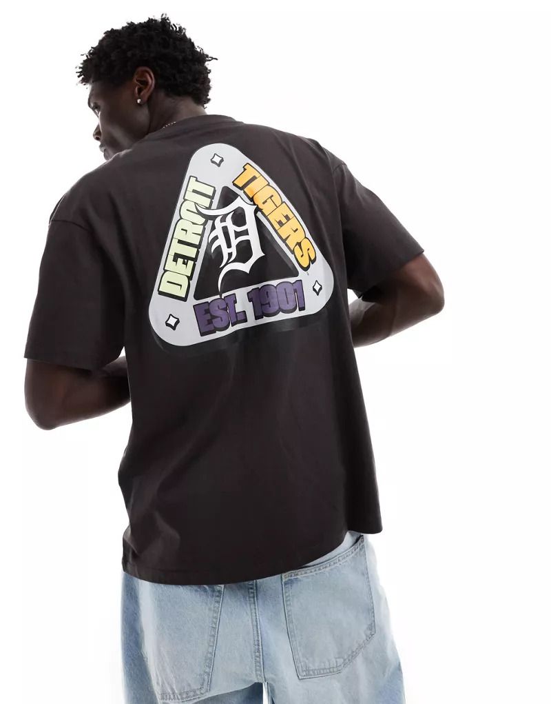 디트로이트 티셔츠 블랙 Detroit Tigers   T-Shirt in Schwarz mit Grafikprint 205778910SCHWARZ