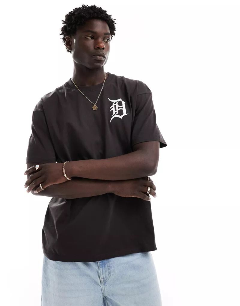 디트로이트 티셔츠 블랙 Detroit Tigers   T-Shirt in Schwarz mit Grafikprint 205778910SCHWARZ