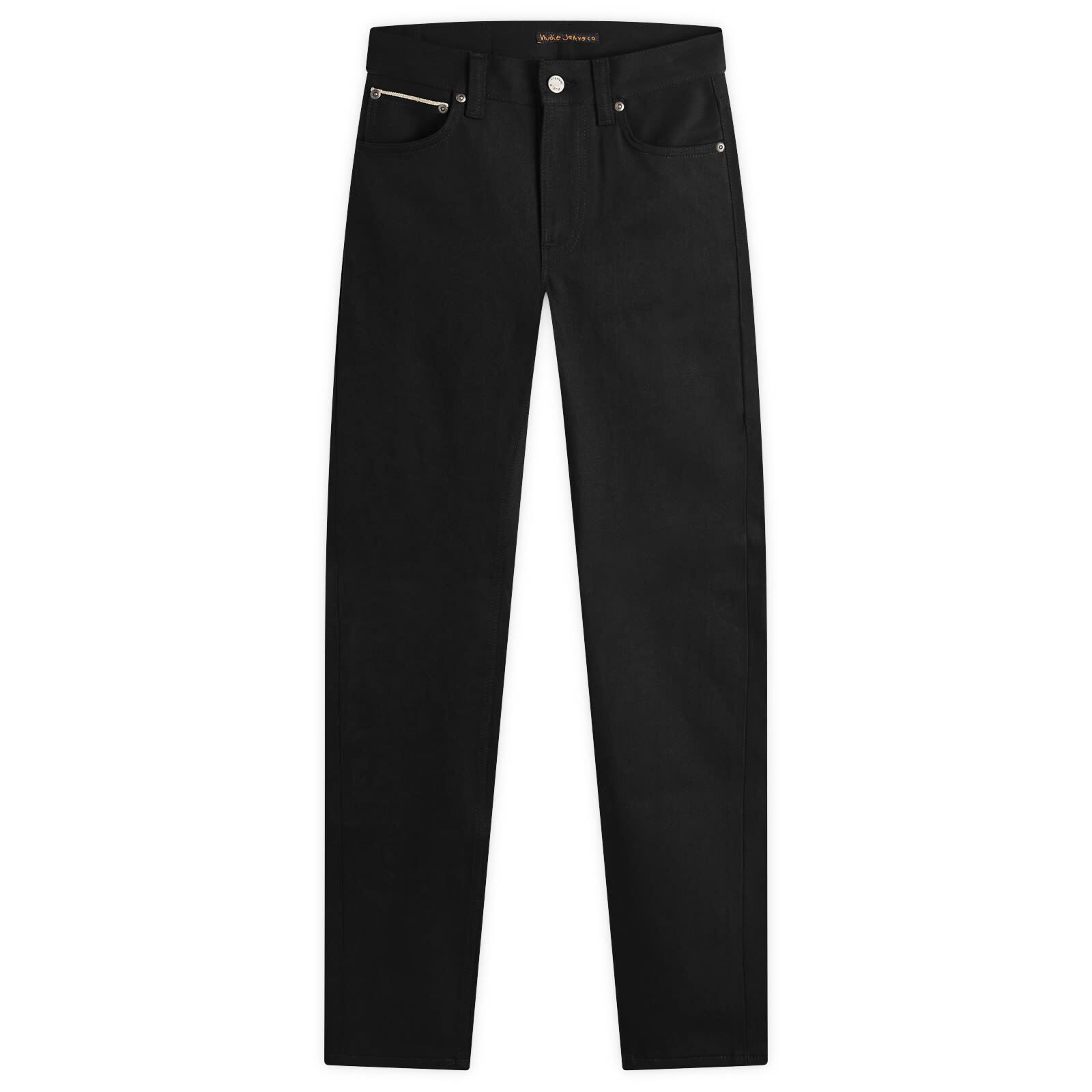 데님 Nudie Lean Dean Jeans 113314 Dry Black Selvage