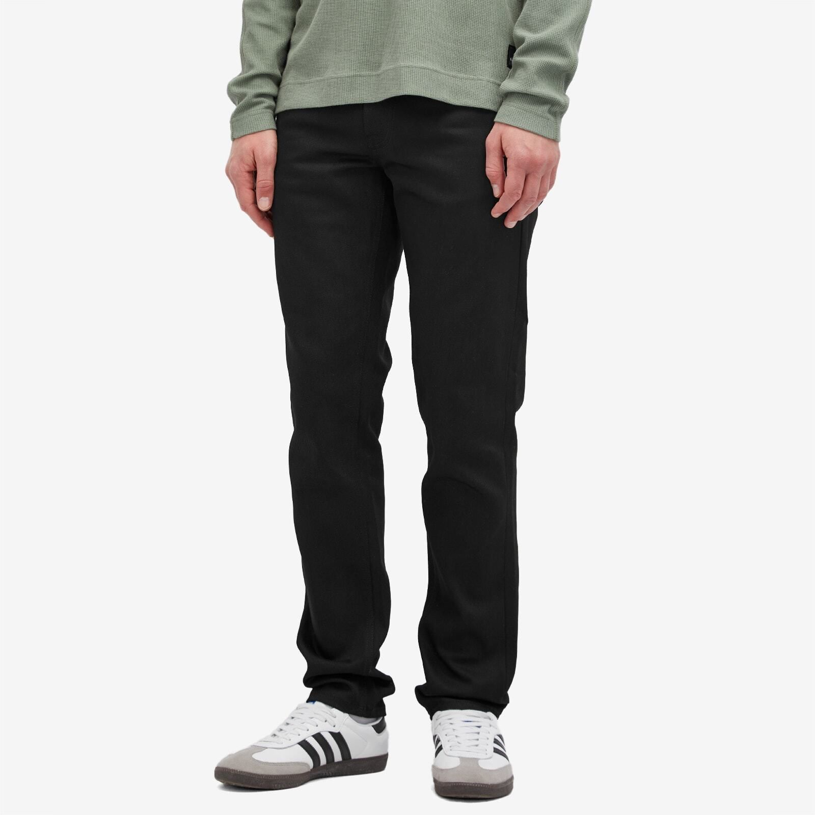 데님 Nudie Lean Dean Jeans 113314 Dry Black Selvage
