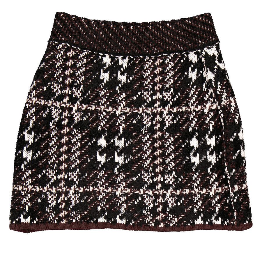 Burberry Ladies Brinn Mini Skirt Dark Truffle Brown 8058412