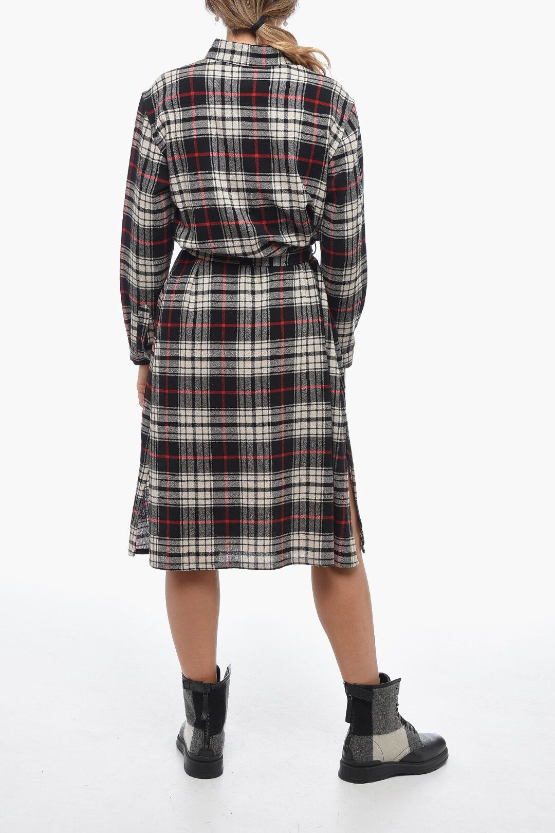 울 블렌드 헤리티지 벨트 Wool Blend HERITAGE GAUZE Shirtdress with Belt 591383
