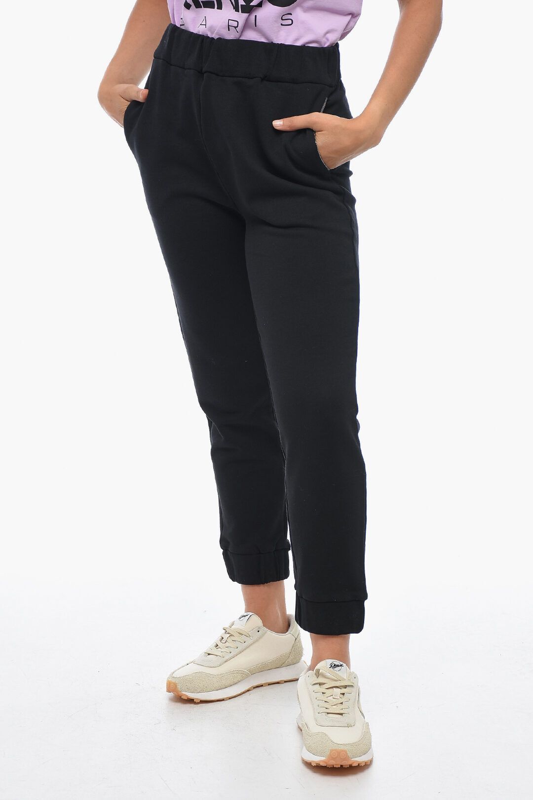 브러쉬드 코튼 스웨트팬츠 디테일 Brushed Cotton Sweatpants with Rhinestoned Detail 591562