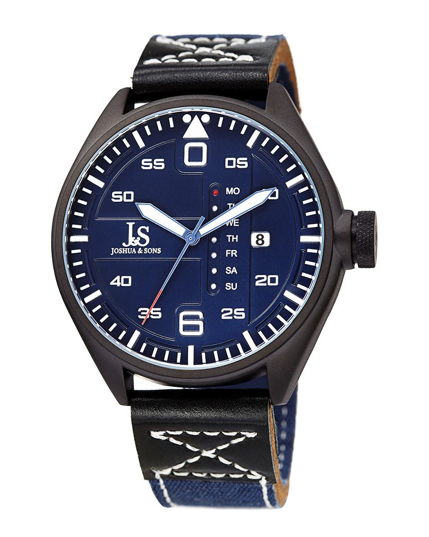 남성 가죽 시계 Joshua & Sons Men's Leather Watch 6010924925