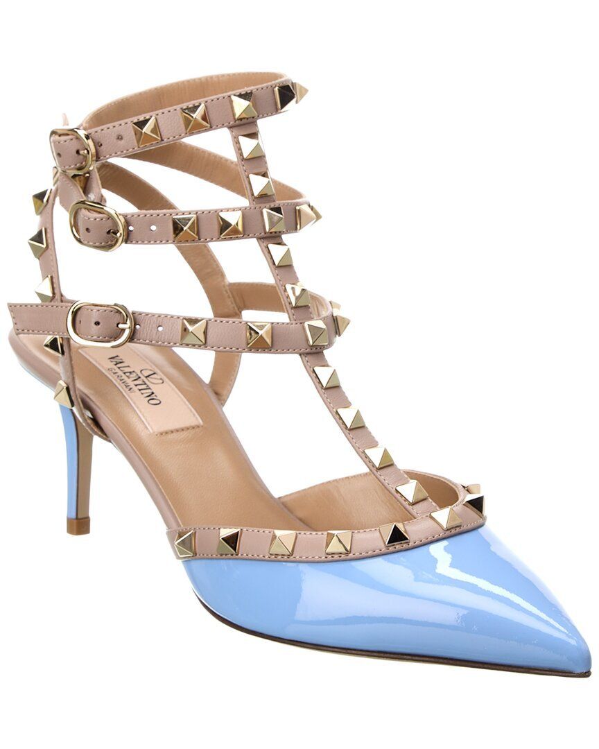 발렌티노 락스터드 페이턴트 앵클 스트랩 펌프스 Valentino Rockstud Caged 65 Patent Ankle Strap Pump 1313013802