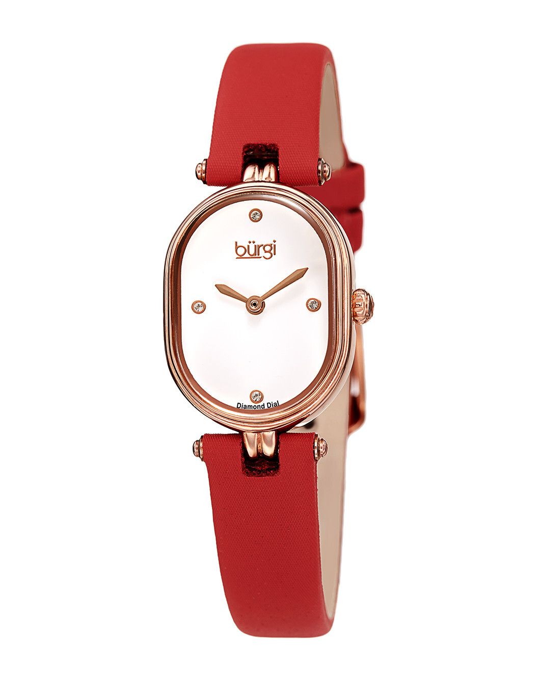 여성 새틴 오버 가죽 다이아몬드 시계 Women's Satin Over Leather Diamond Watch 101192314