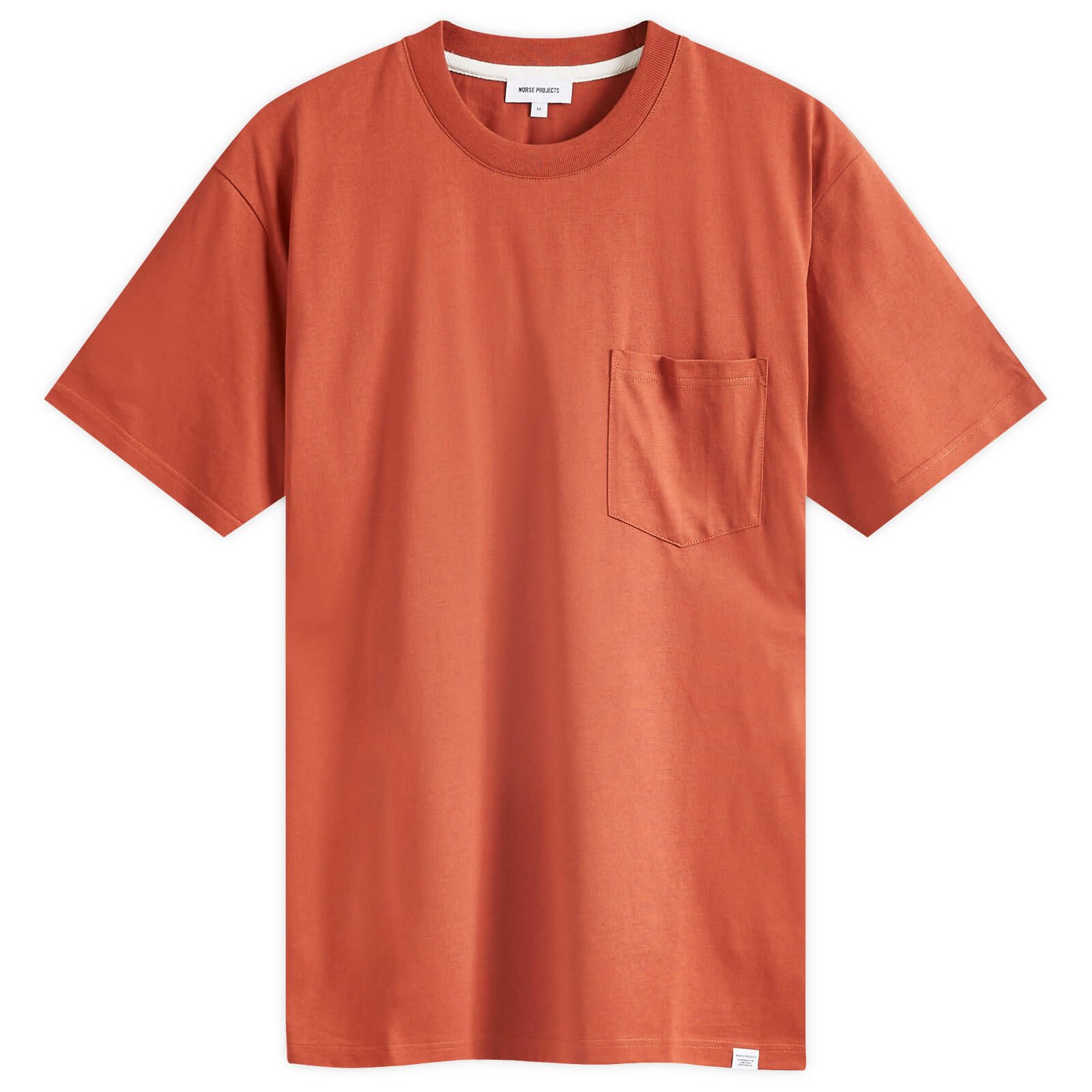 오가닉 포켓 티셔츠 Johannes Organic Pocket T-Shirt N01-0553-5049 Red Ochre
