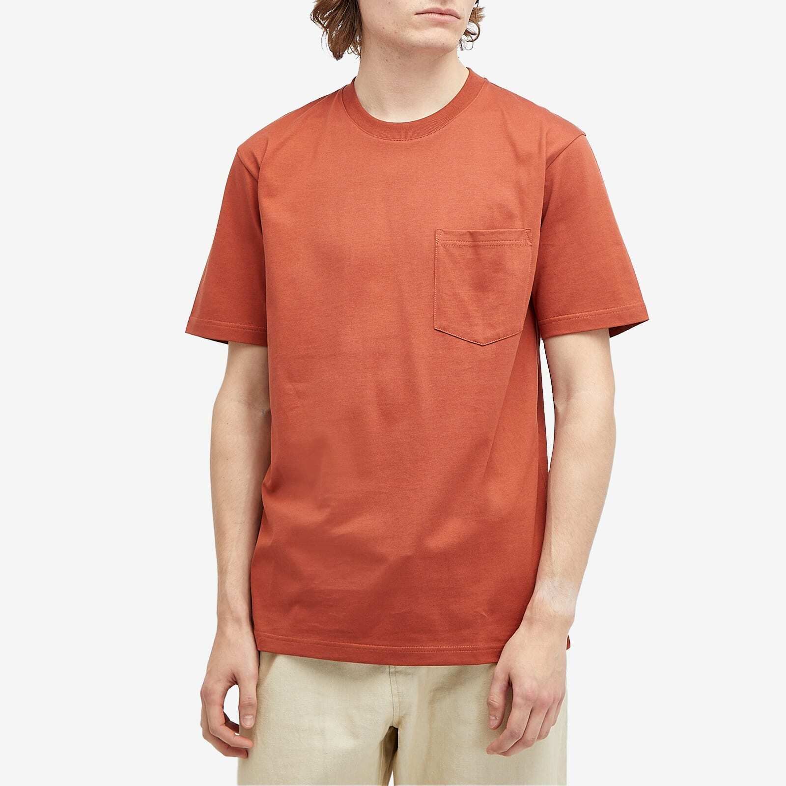 오가닉 포켓 티셔츠 Johannes Organic Pocket T-Shirt N01-0553-5049 Red Ochre