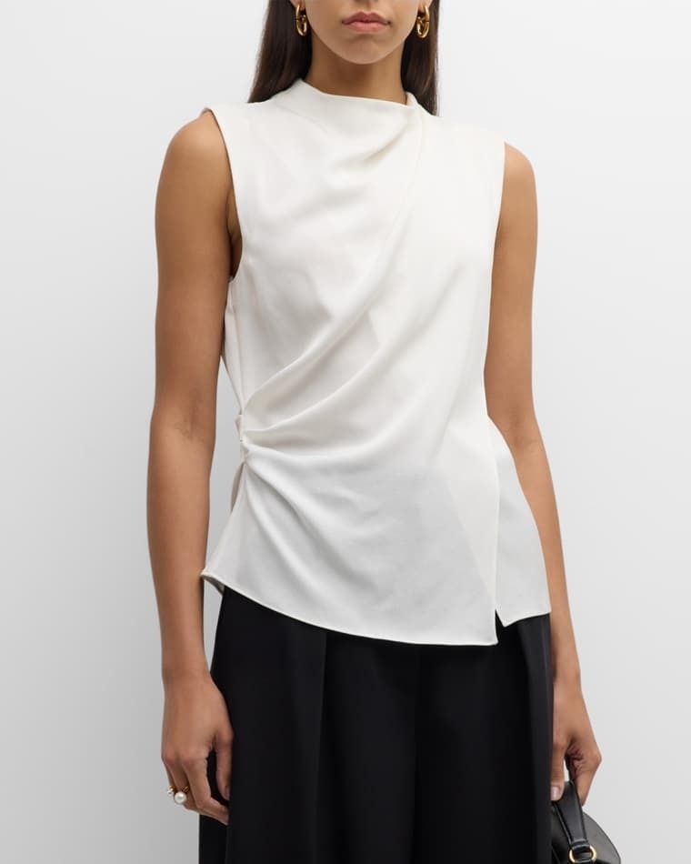 아미라 민소매 탑 Amira Cowl-Neck Sleeveless Top prod273060262OFF WHITE