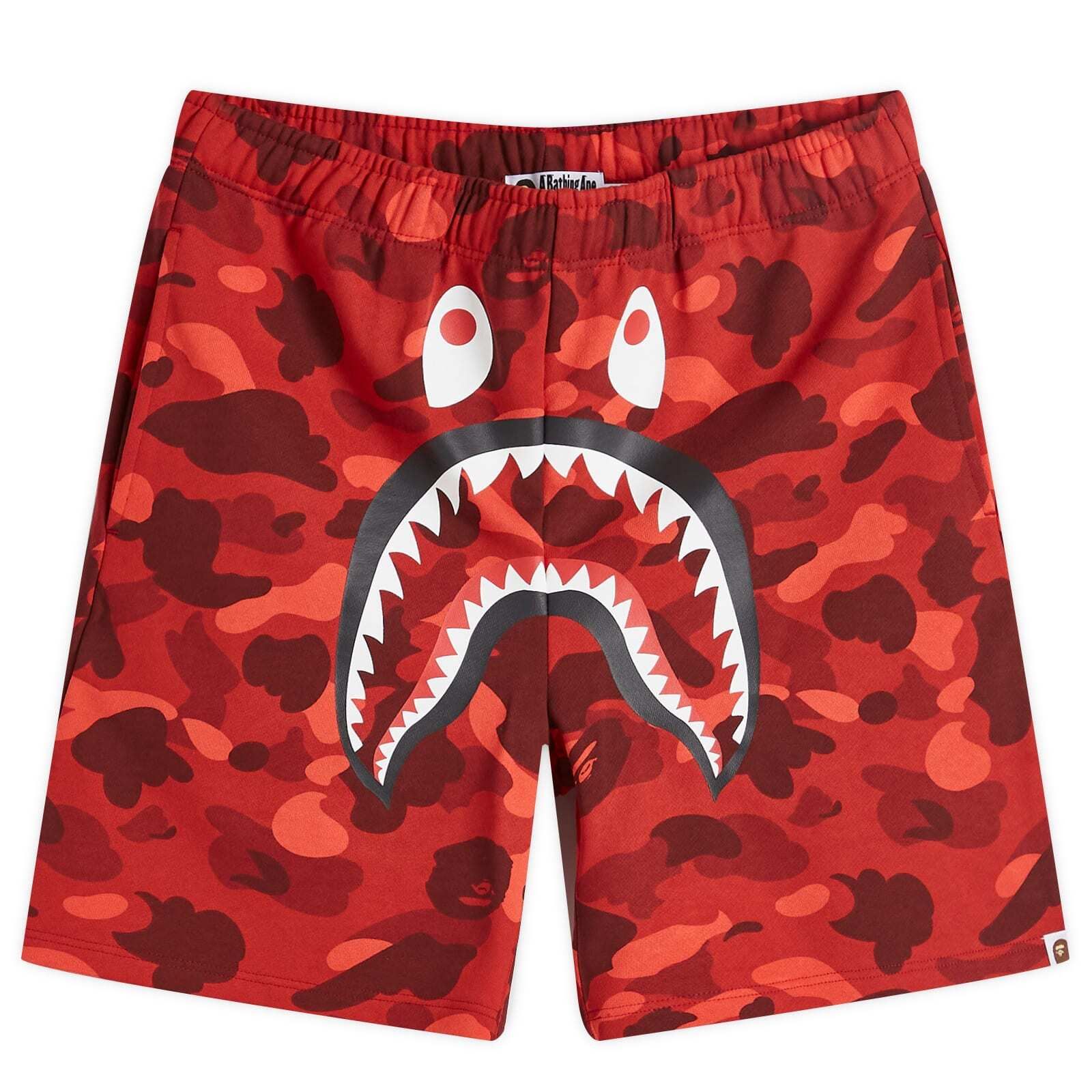 컬러 샤크 스웨트 바지 Colour Camo Shark Sweat Shorts 001SPK301002M-RED Red