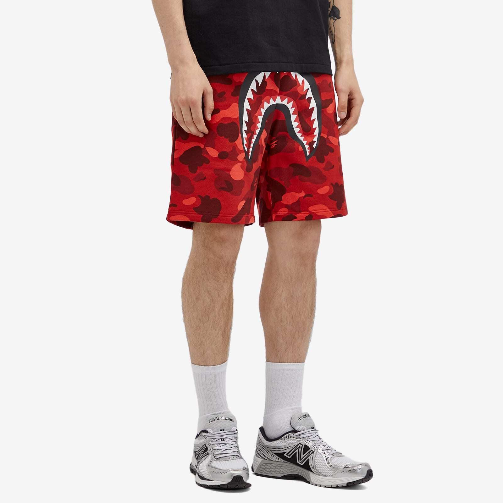 컬러 샤크 스웨트 바지 Colour Camo Shark Sweat Shorts 001SPK301002M-RED Red