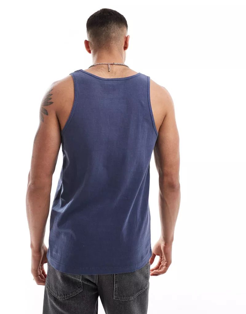 Tragertop in Marineblau mit Pigmentfarbung 206267404Odyssee-Grau
