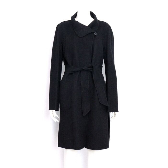 MaxMara CUCITO A MANO Handmade Black Belted Long Sleeve
