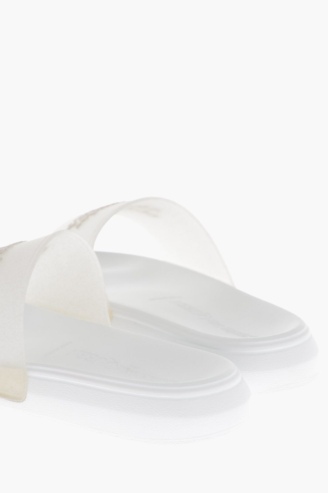 러버 슬리퍼 로고 Rubber GLITTER TRANSPARENT Sliders with Embossed Logo 604818