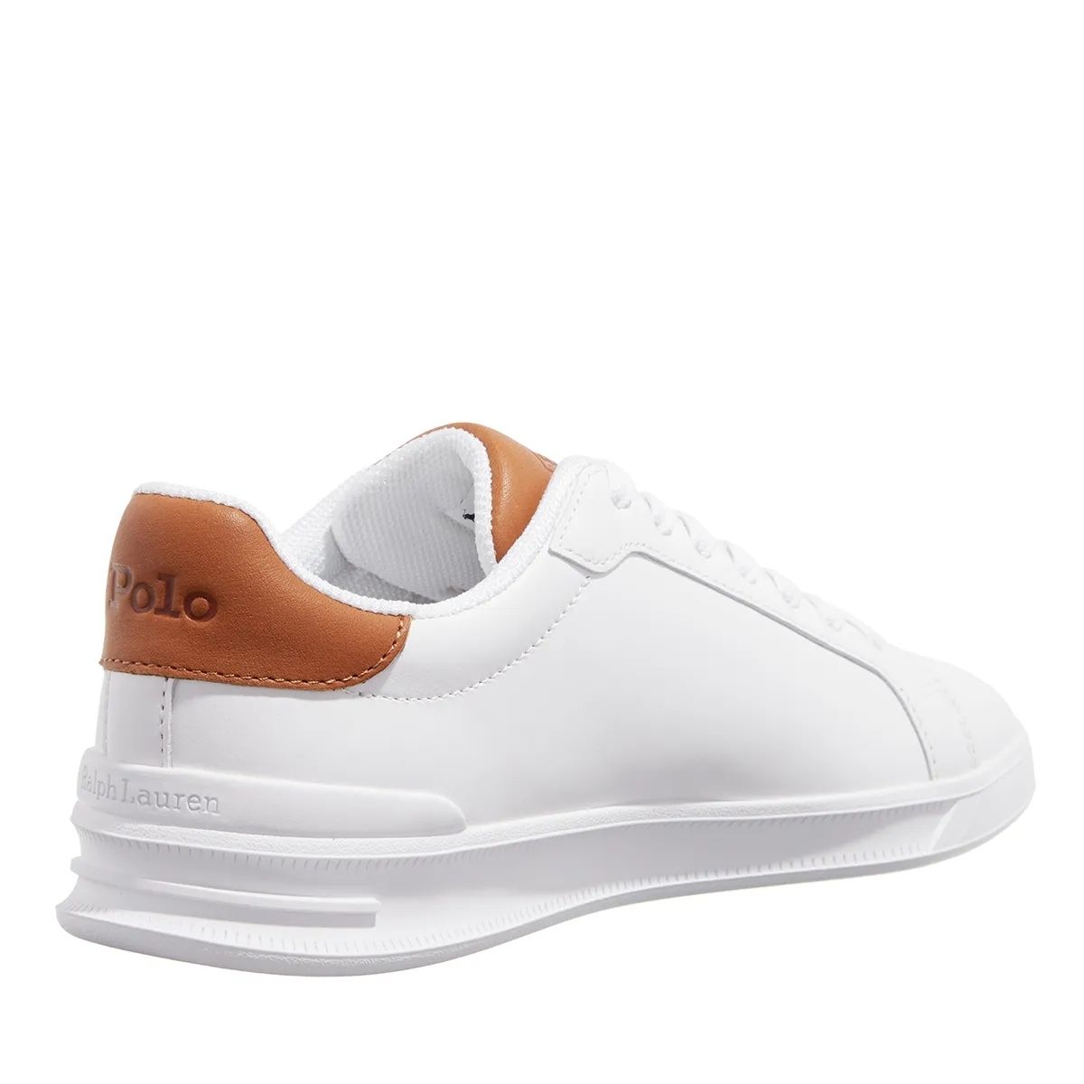 폴로 랄프 로렌 스니커즈 하이 탑 레이스 로우 Polo Ralph Lauren Hrt Ct II Sneakers High Top Lace White/Tan                        Low-Top Sneaker A0270616