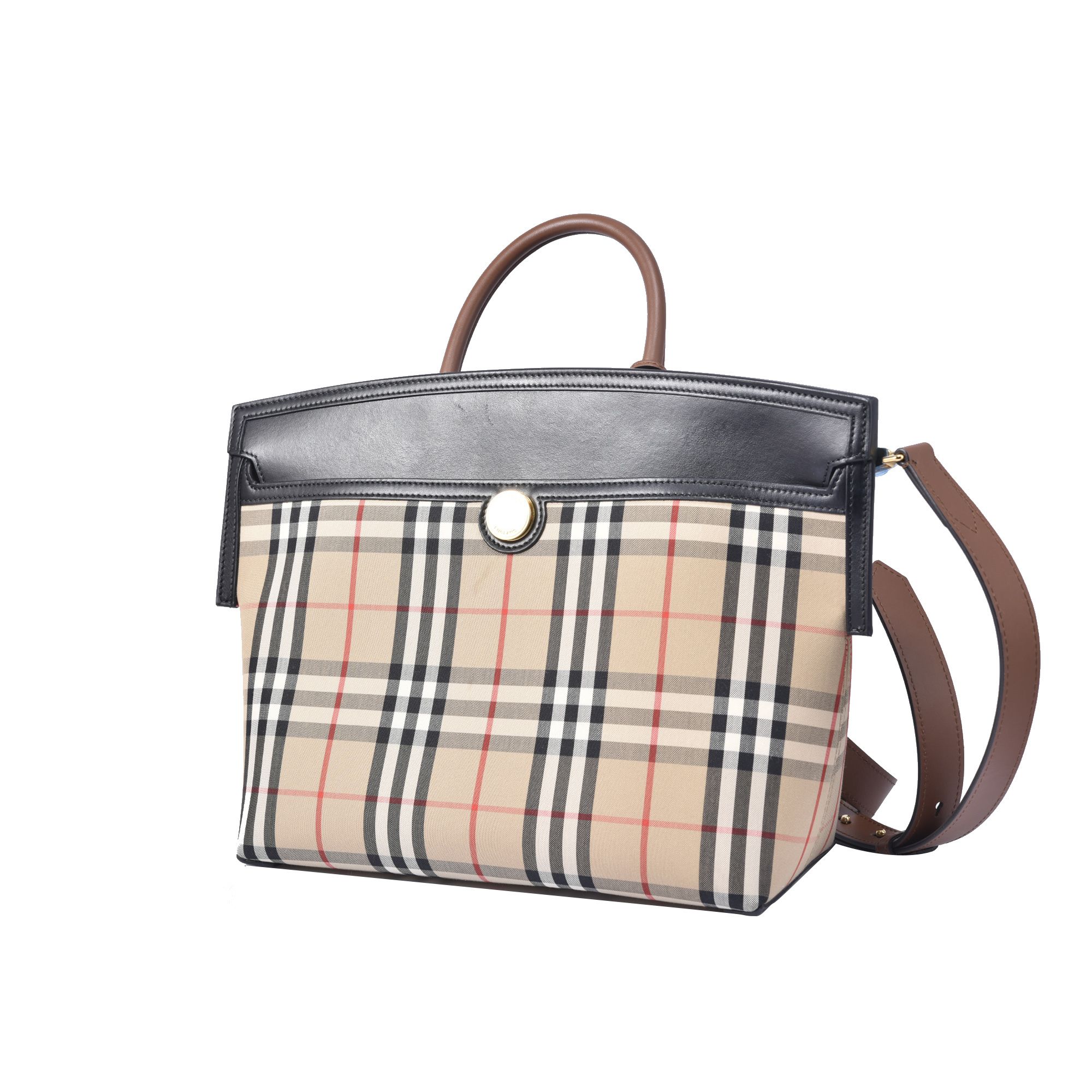 トートバッグ Burberry FW25 Printed canvas handbag (8112240 B9368) Mini Highlands Bag​ Burberry Beige | Grifo210