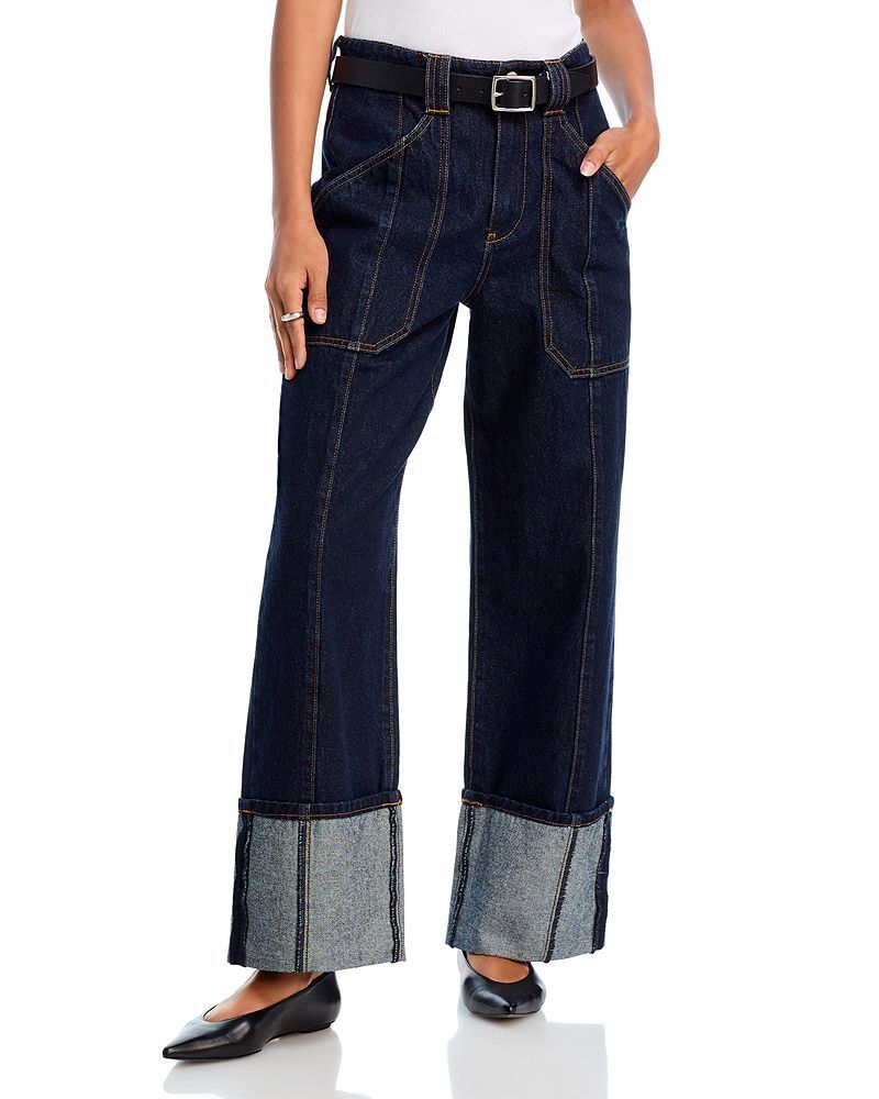 블랭크 하이 와이드 유틸리티 데님 다운 패딩 BLANK NYC High Rise Wide Leg Utility Jeans in Deep Down 5212281