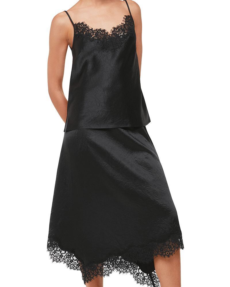 레이스 미디 스커트 Lace Insert Midi Skirt 5040925