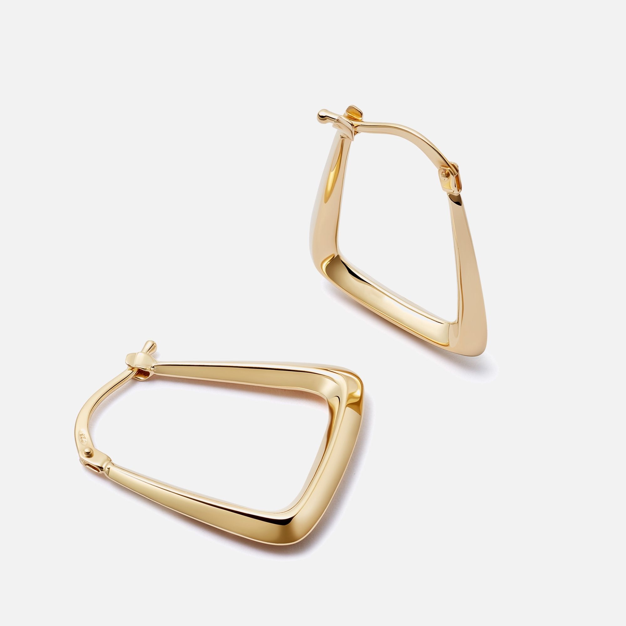 데이지 런던 x 귀걸이 Daisy London X Polly Sayer Creole Gold-Plated Earrings 15381092