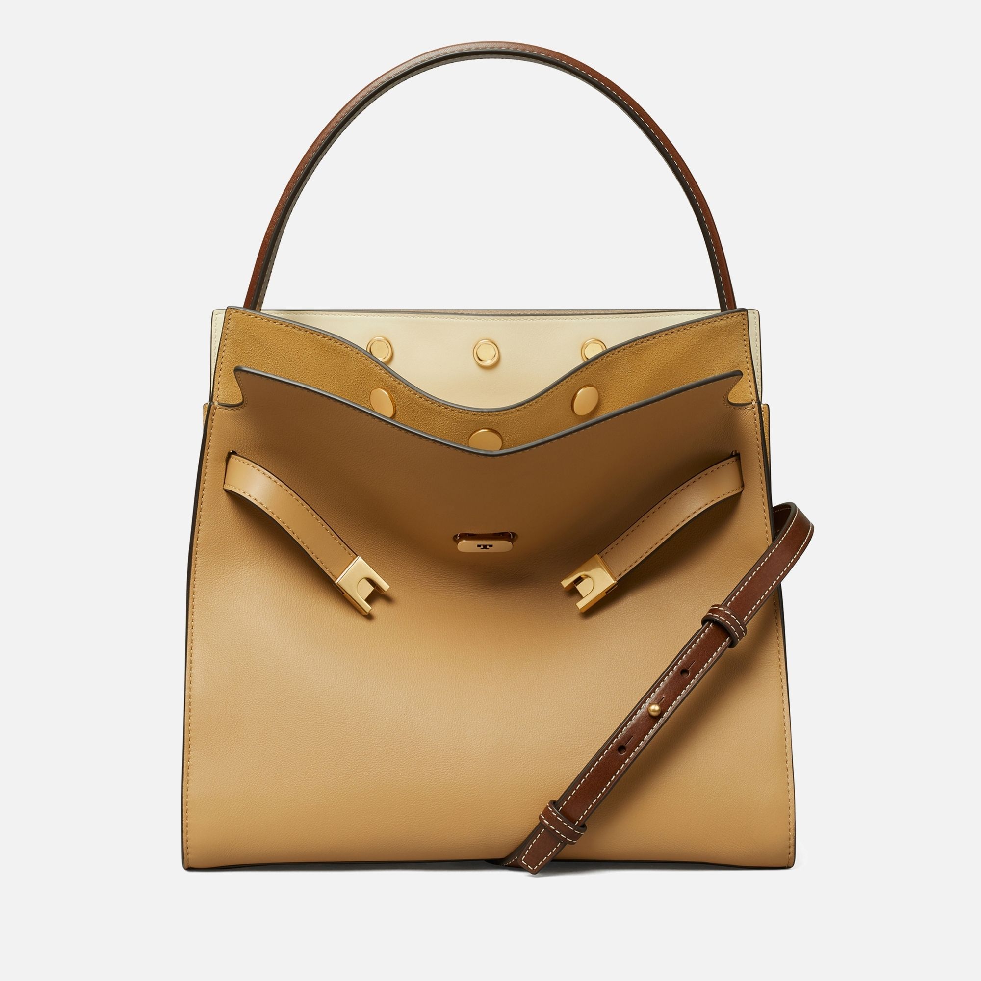 토리 버치 가죽 스웨이드 더블 가방 Tory Burch Lee Radziwill Leather And Suede Double Bag 15285261