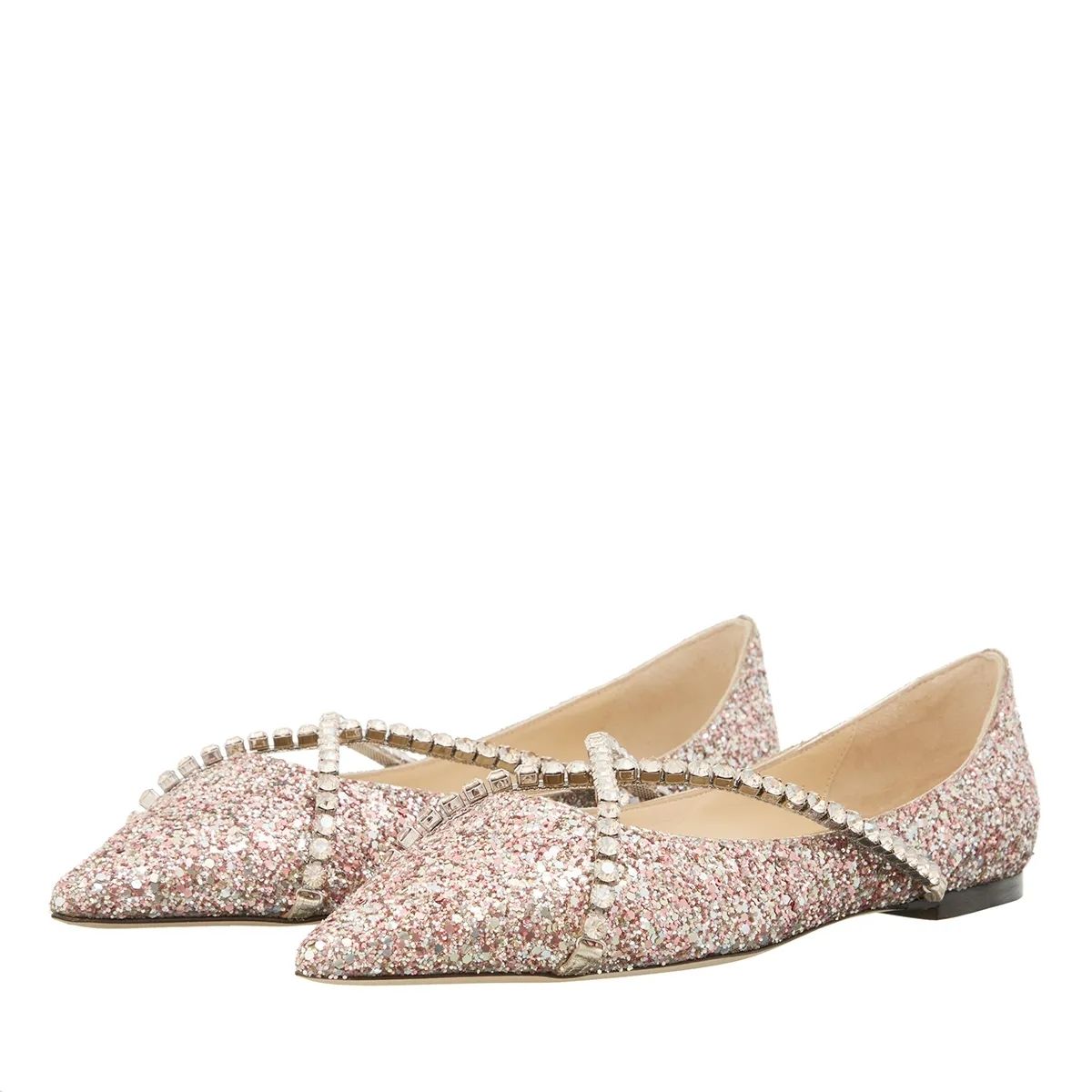 지미 추 발레리나 로즈 믹스 크리스탈 Jimmy Choo Ballerinas Woman Rose Mix / Crystal Honey                        Ballerina A0436400