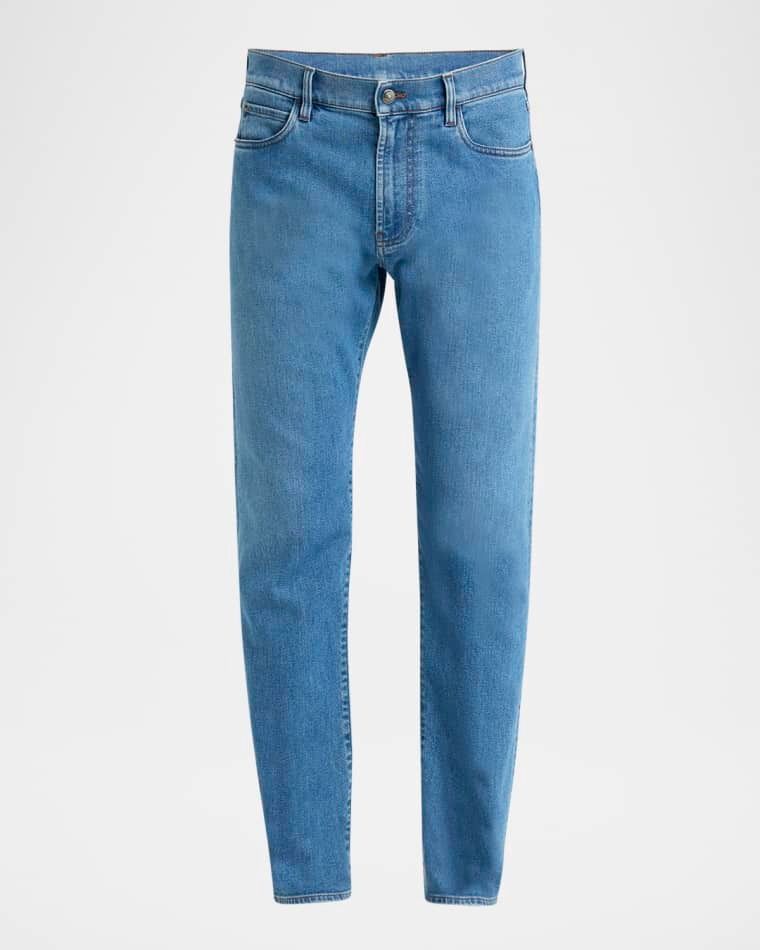 남성 슬림 데님 바지 Men's Quarona Kurashiki Slim Denim Trousers prod274260422LIGHT CREEK