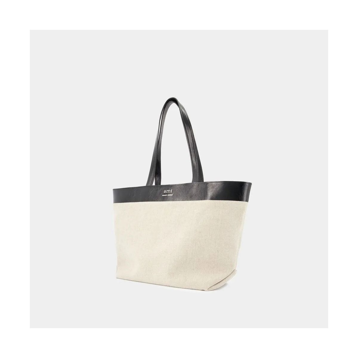 아미 파리 웨스트 로고 토트 가방 베이지 AMI Paris East West Logo Tote Bag beige                        Tote A0443184