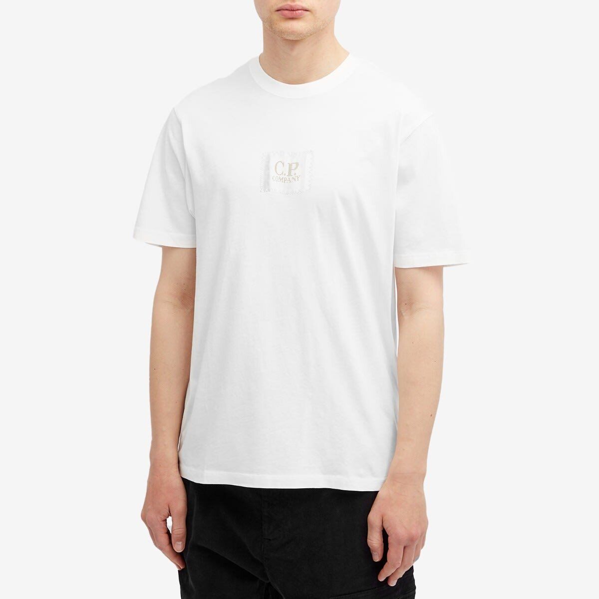 스몰 로고 라벨 티셔츠 Small Logo Label T-Shirt 17CMTS168A-005100W-103 Gauze White
