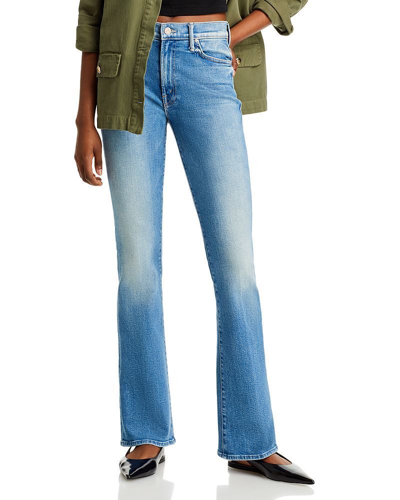 더 하이 플레어 데님 다운 패딩 The Outsider Sneak High Rise Flare Jeans in Flag Me Down 5161431