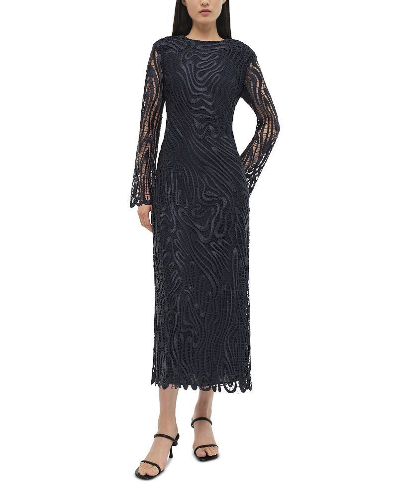 롱 슬리브 레이스 미디 드레스 Vanina Long Sleeve Lace Midi Dress 5210976
